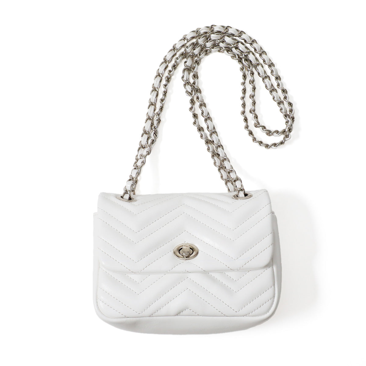 イブラヒム/フレン・E・ルスタリオ チェーンハンドバッグ:ホワイト