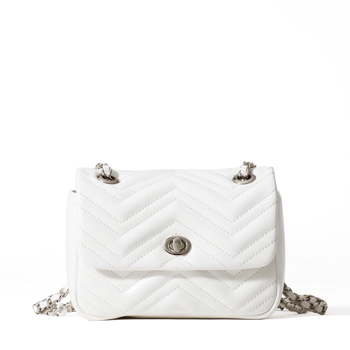 イブラヒム/フレン・E・ルスタリオ チェーンハンドバッグ:ホワイト