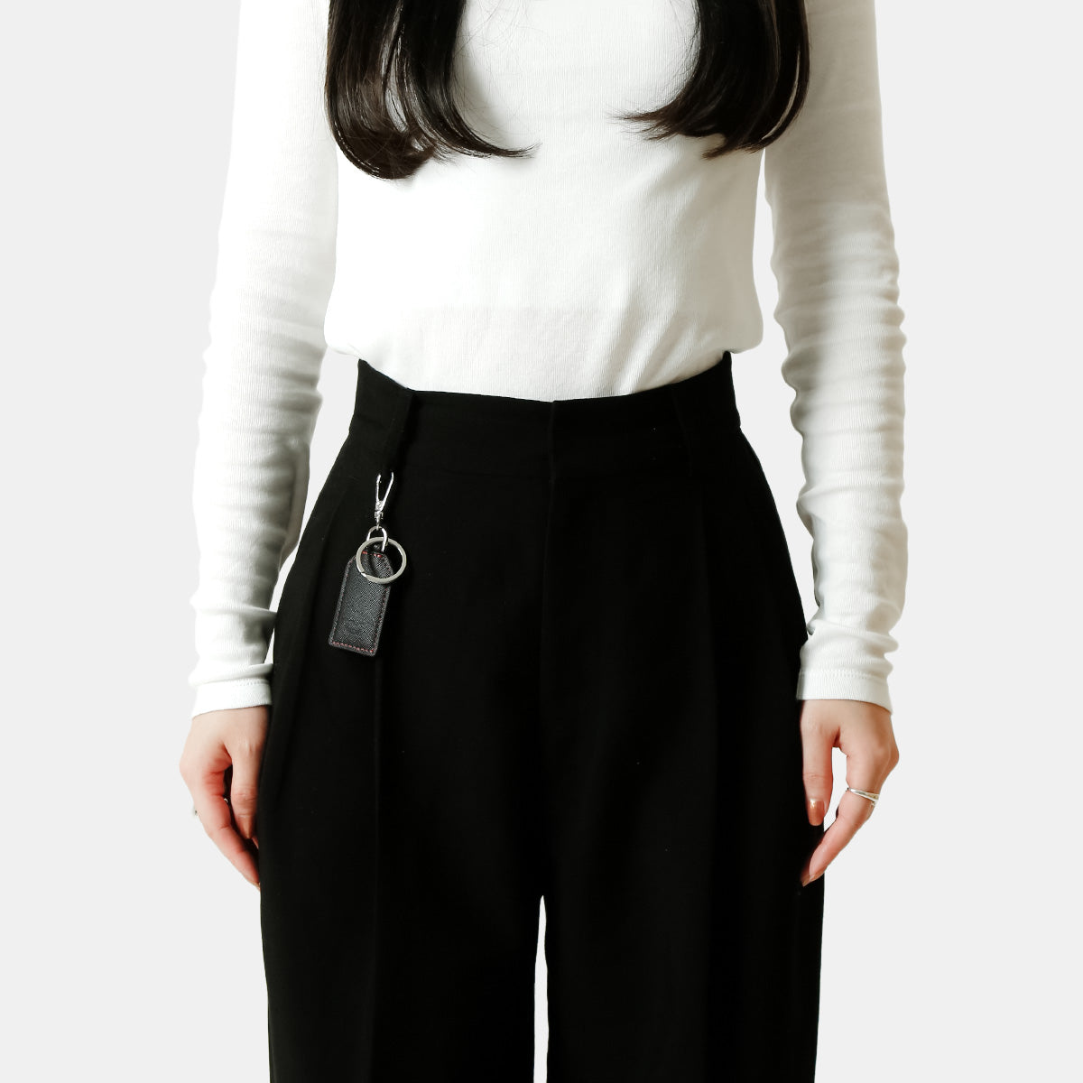 葛葉/魔界ノりりむ モチーフタグキーリング BLACK