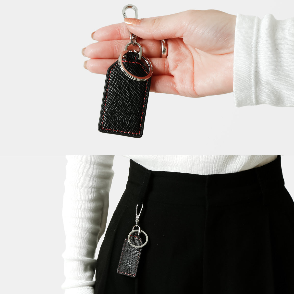 葛葉/魔界ノりりむ モチーフタグキーリング BLACK