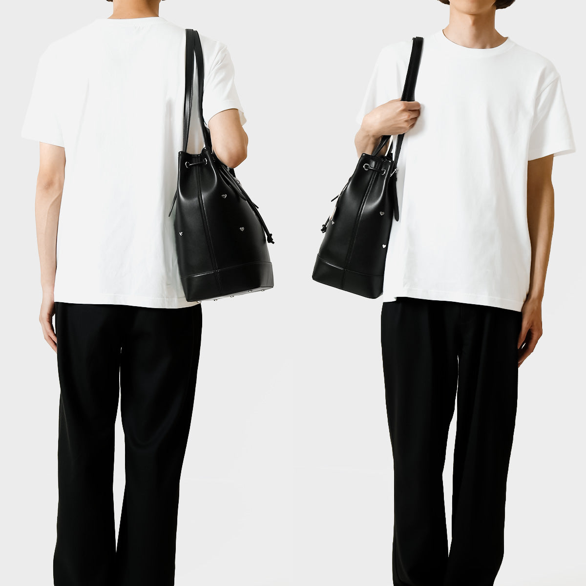 魔界ノりりむ ハートスタッズバケットバッグ