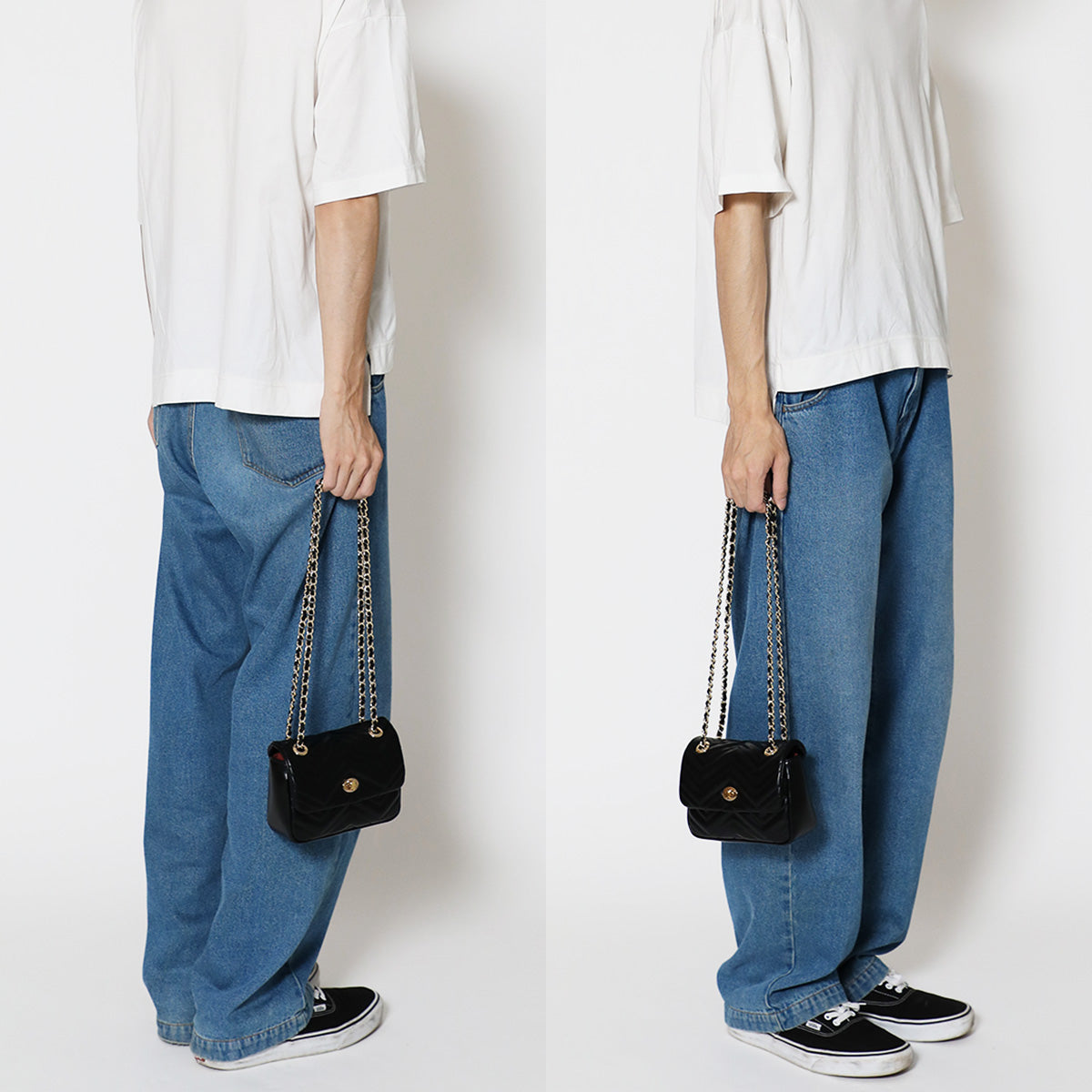 イブラヒム/フレン・E・ルスタリオ チェーンハンドバッグ:ブラック