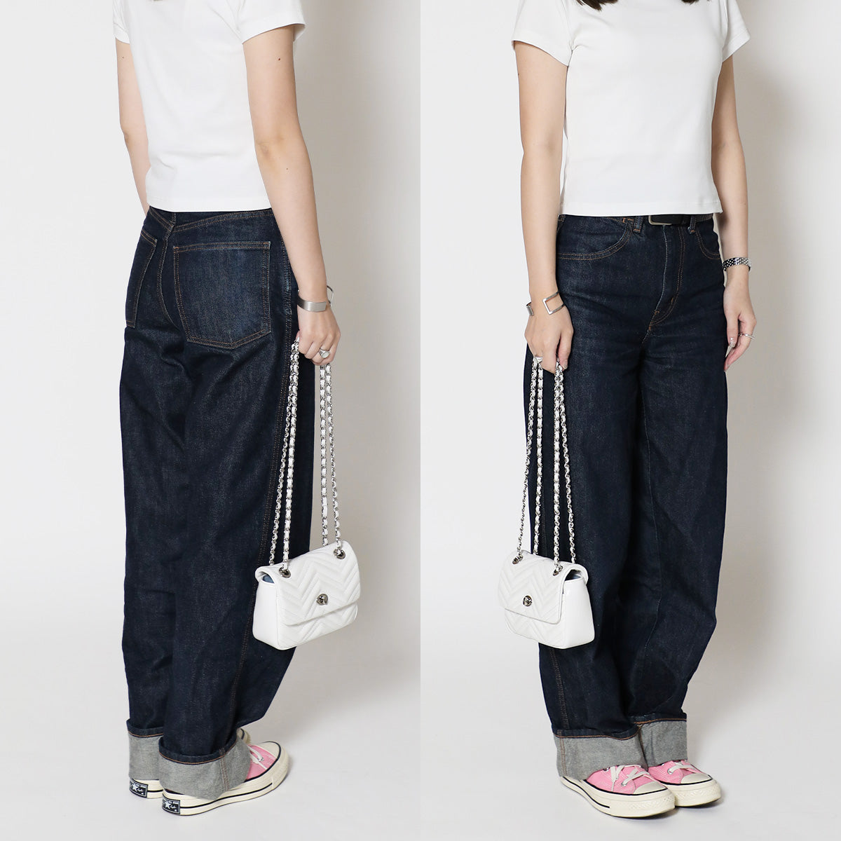 イブラヒム/フレン・E・ルスタリオ チェーンハンドバッグ:ホワイト