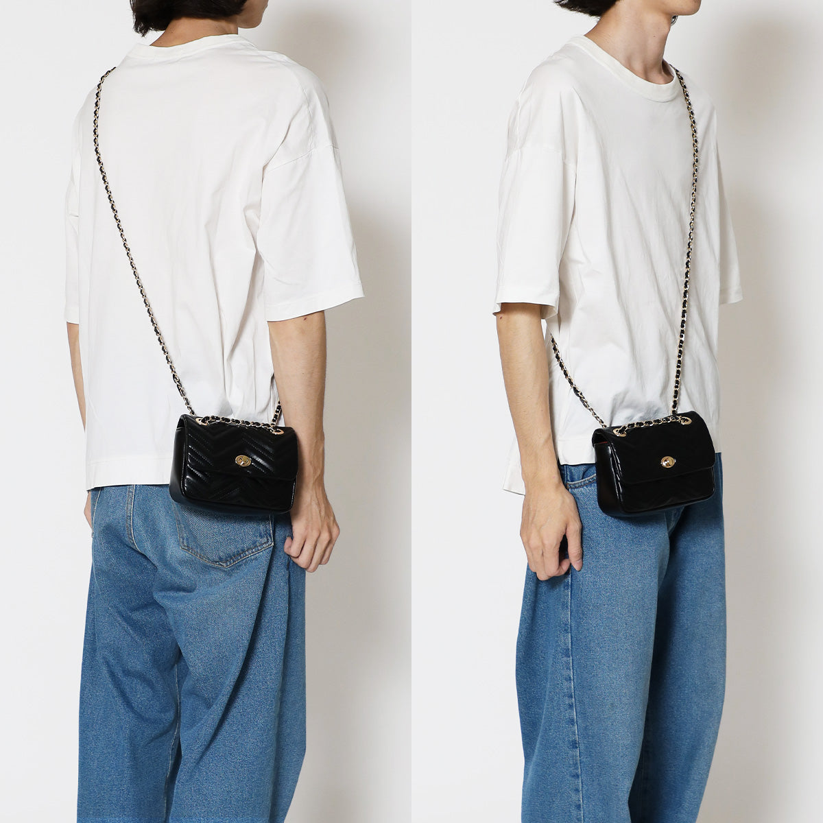 イブラヒム/フレン・E・ルスタリオ チェーンハンドバッグ:ブラック