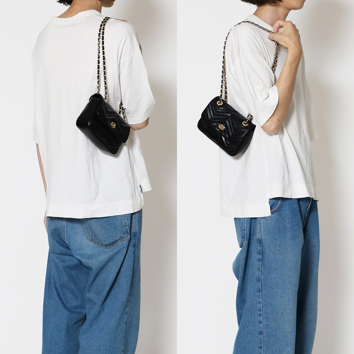 イブラヒム/フレン・E・ルスタリオ チェーンハンドバッグ:ブラック