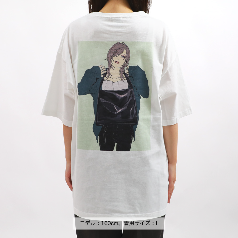 叶グラフィックオーバーサイズTシャツ1