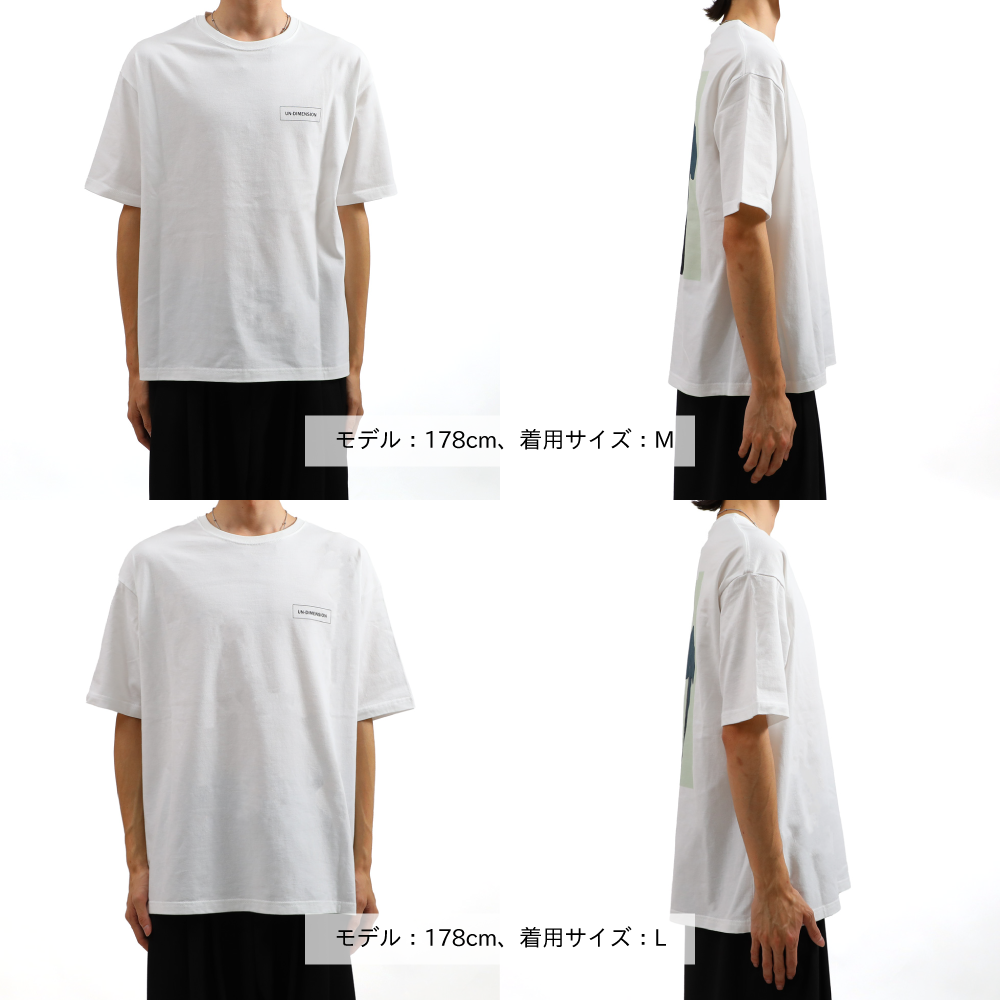 叶グラフィックオーバーサイズTシャツ1